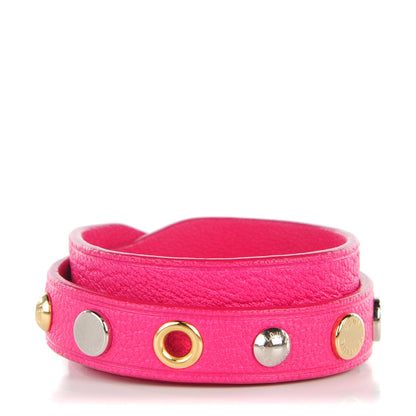 Louis Vuitton Goatskin Spike It Wrap Bracelet 17 Rose Indien 1 of 7