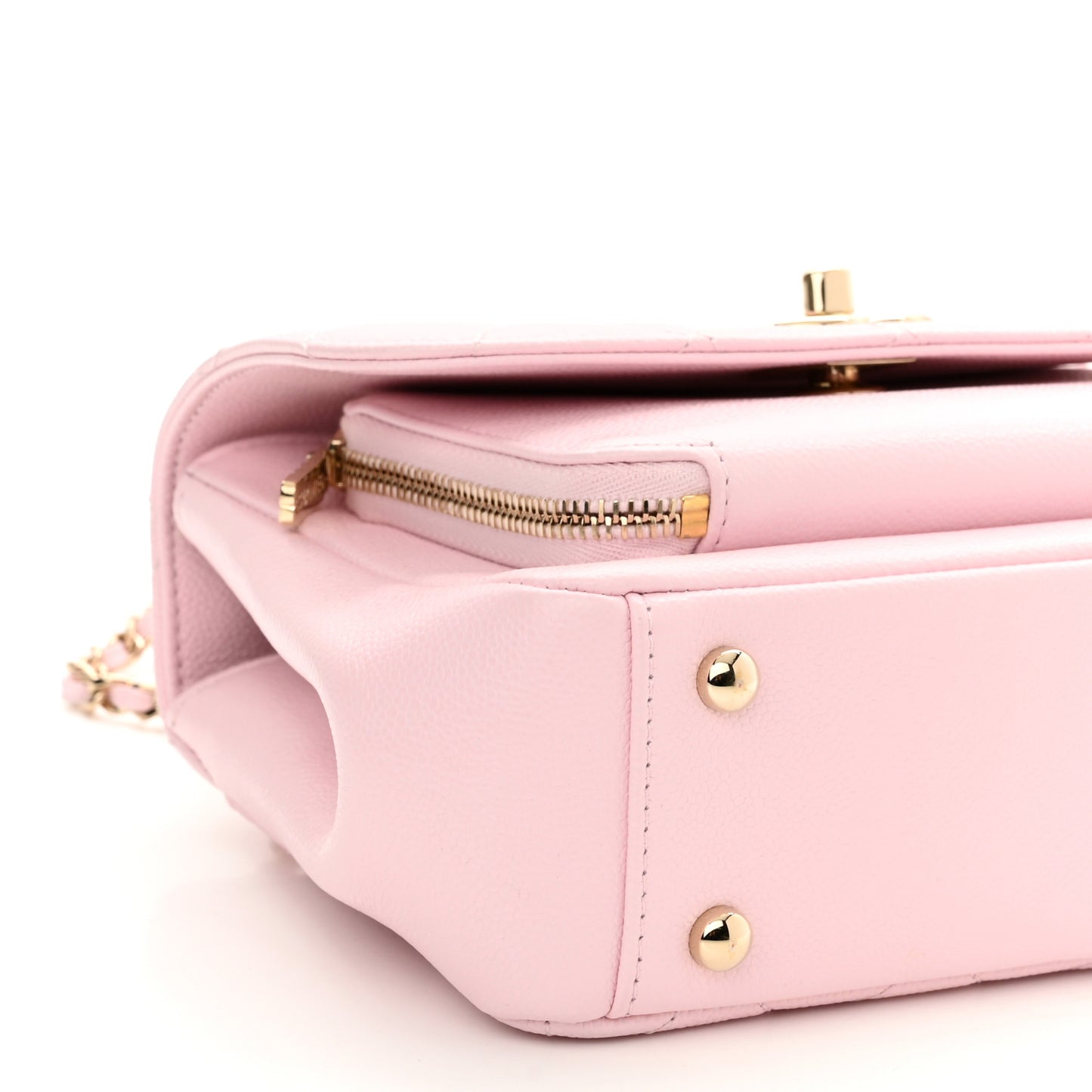 Caviar Quilted Small Business Affinity Flap Light Pink