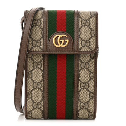 Gucci GG Supreme Monogram Web Mini Ophidia Crossbody Bag Beige New Acero 1 of 9