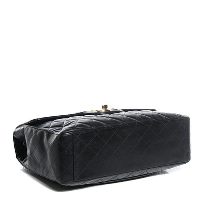 Chanel Lambskin Quilted XL Jumbo Flap Black 4 of 9