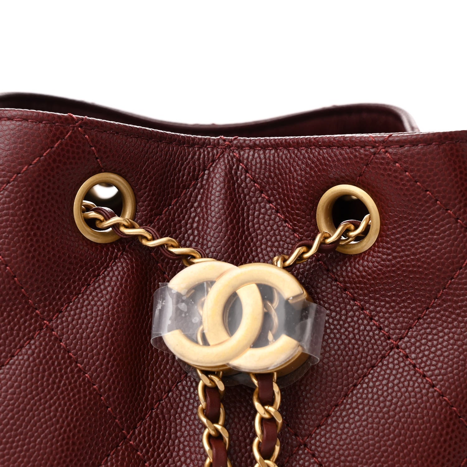 Chanel Caviar Quilted Small Chanel 25 Handbag Burgundy 8 of 10