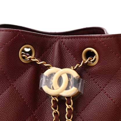 Chanel Caviar Quilted Small Chanel 25 Handbag Burgundy 8 of 10