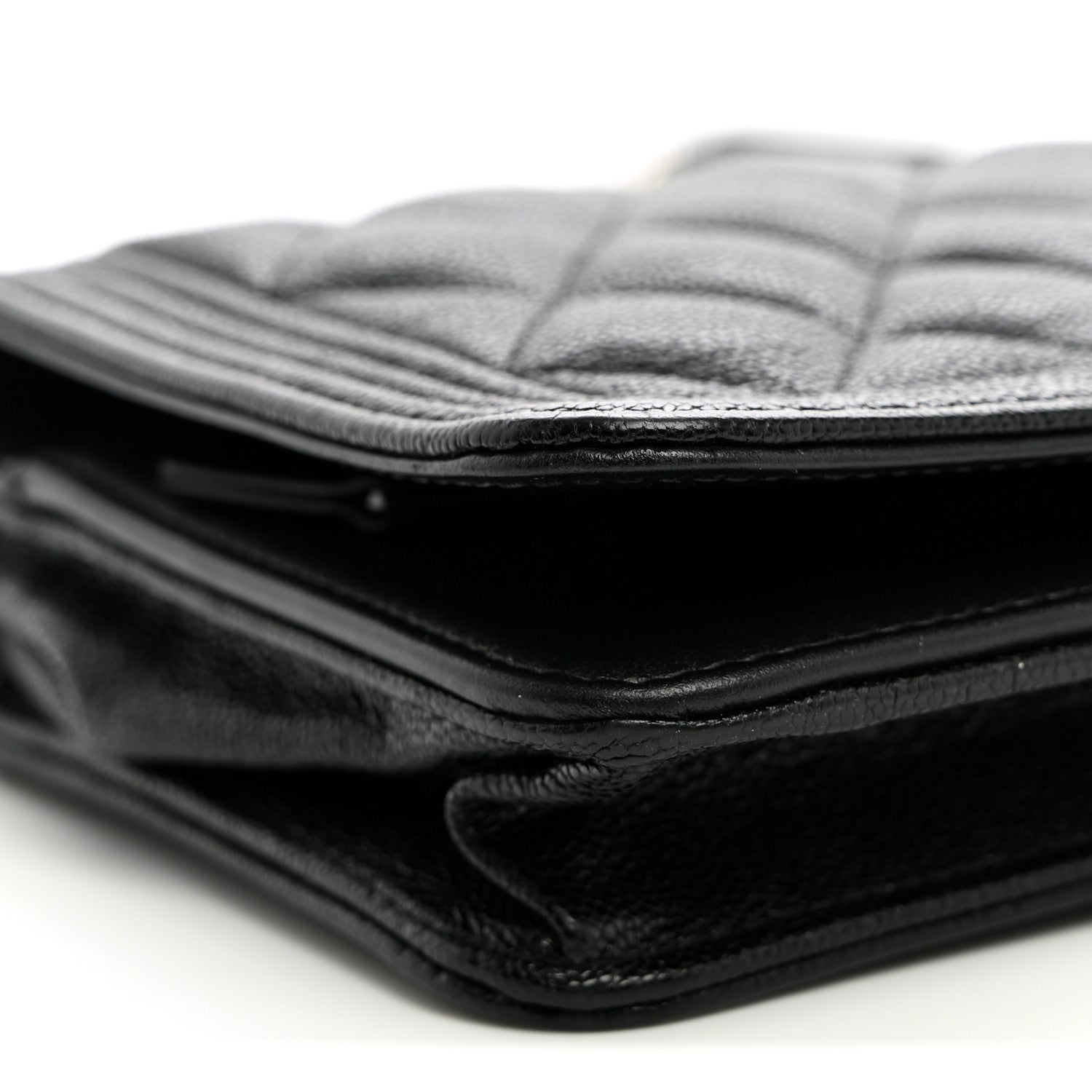 Chanel Caviar Quilted Boy Wallet On Chain WOC Black 9 of 10