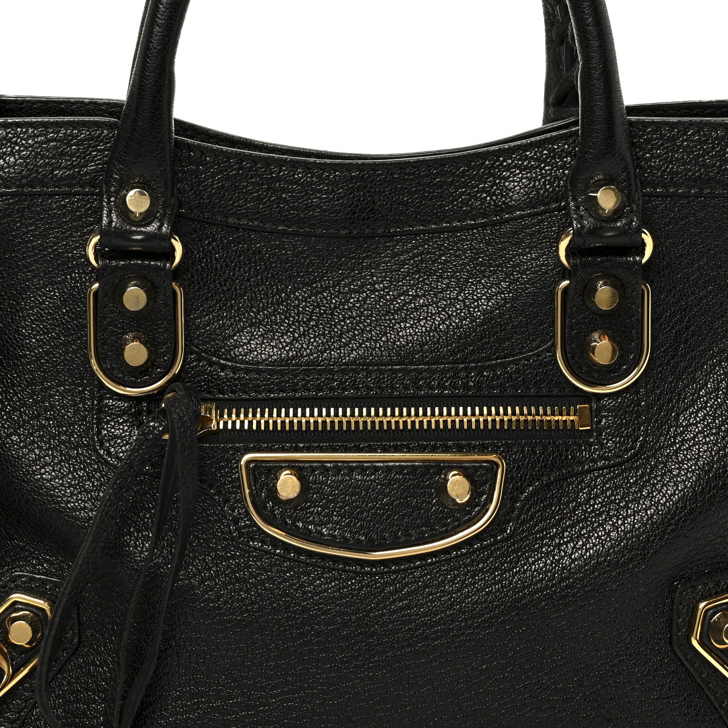 Balenciaga Chevre Gold Metallic Edge Hardware S City Black 8 of 10