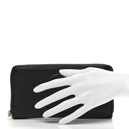 Gucci Pebbled Calfskin Soho Zip Around Wallet Black 2 of 8