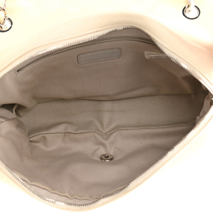 Chanel Caviar Quilted Jumbo Easy Flap Dark White 5 of 12