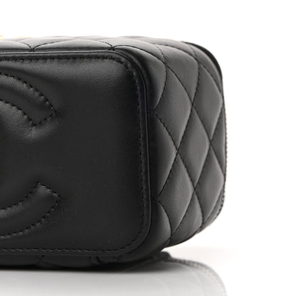 Chanel Lambskin Quilted Small Pearl Crush Vanity Case With Chain Black 11 of 13