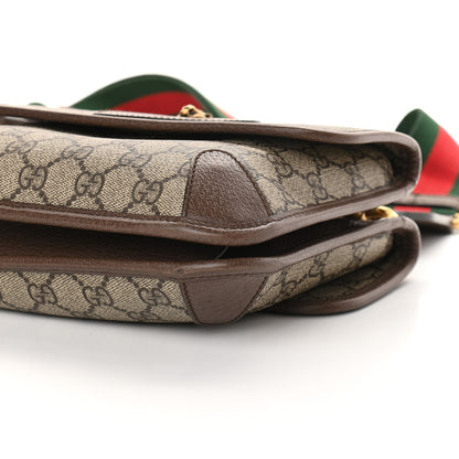 Gucci GG Supreme Monogram Web Small Neo Vintage Double Flap Messenger Bag Beige New Acero 12 of 12