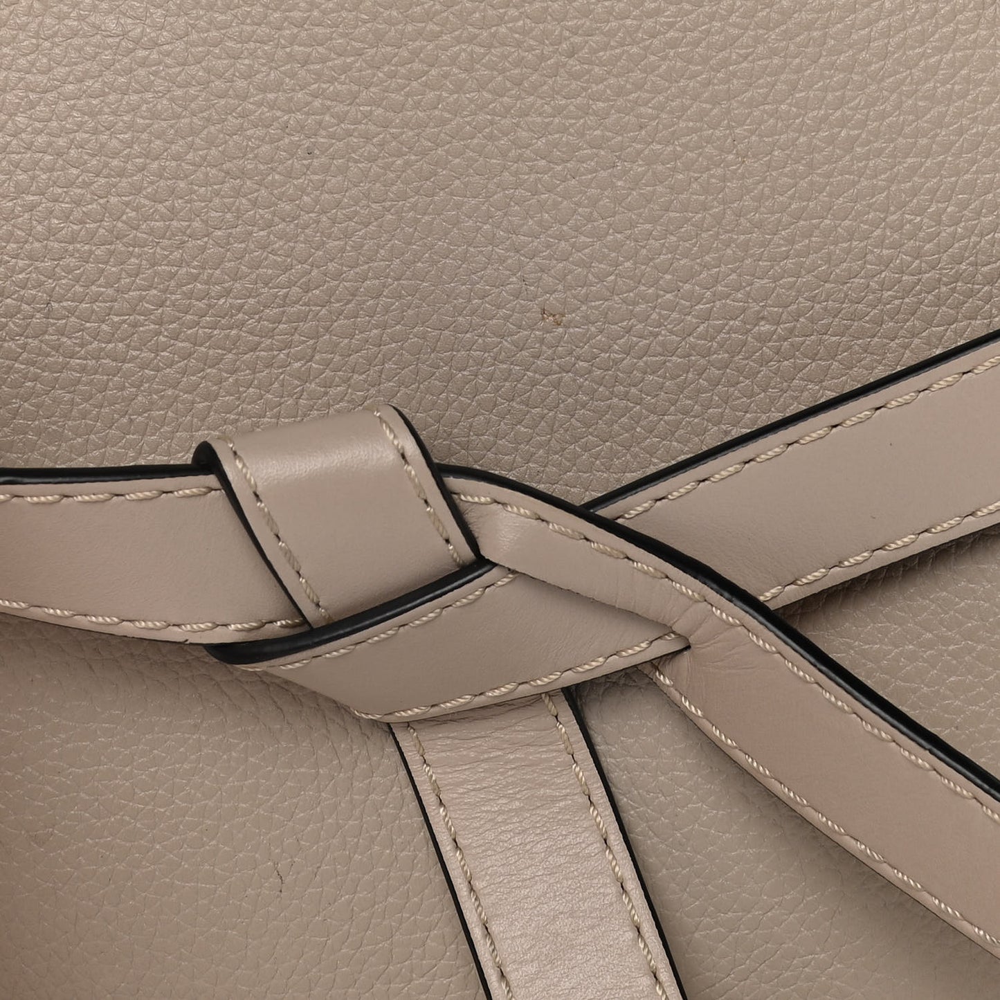 Calfskin Mini Gate Tote Light Oat