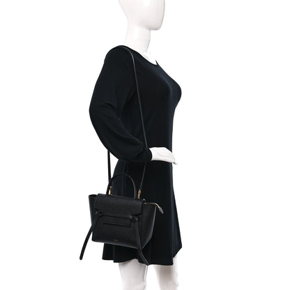 Celine Grained Calfskin Nano Belt Bag Black 2 of 9