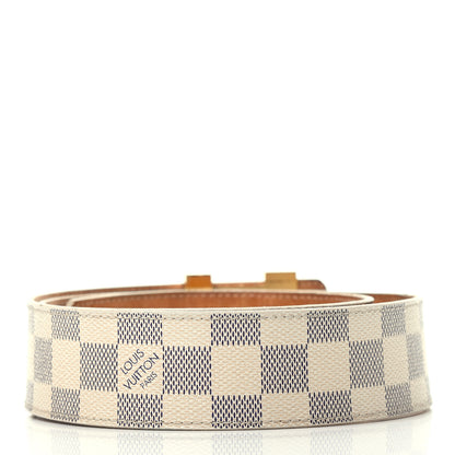 Louis Vuitton Damier Azur 40mm LV Initiales Belt 80 32 2 of 8