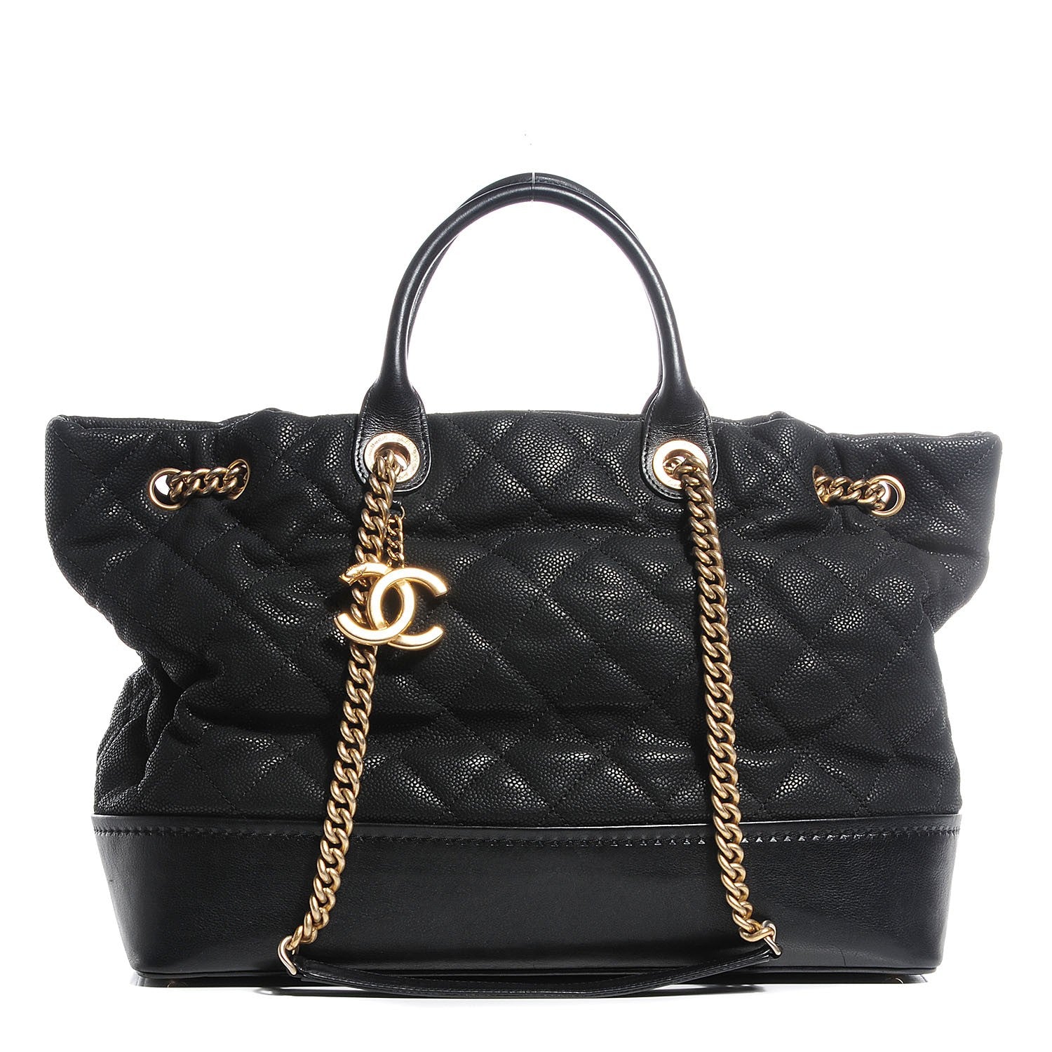 Chanel Iridescent Grained Calfskin Large Tote Black 1 of 7