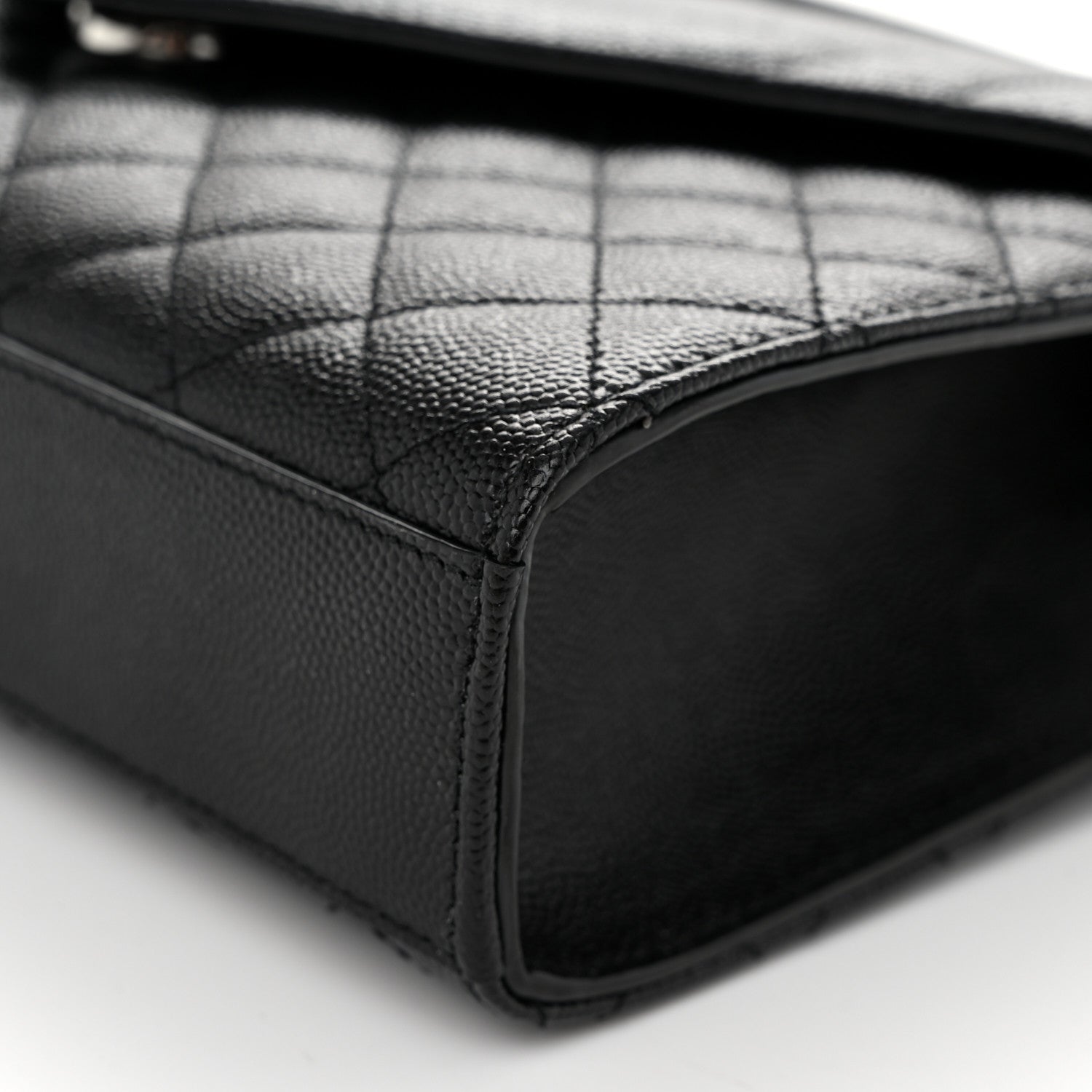 Saint Laurent Grain De Poudre Textured Mixed Matelasse Triquilt Medium Monogram Satchel Black 9 of 9