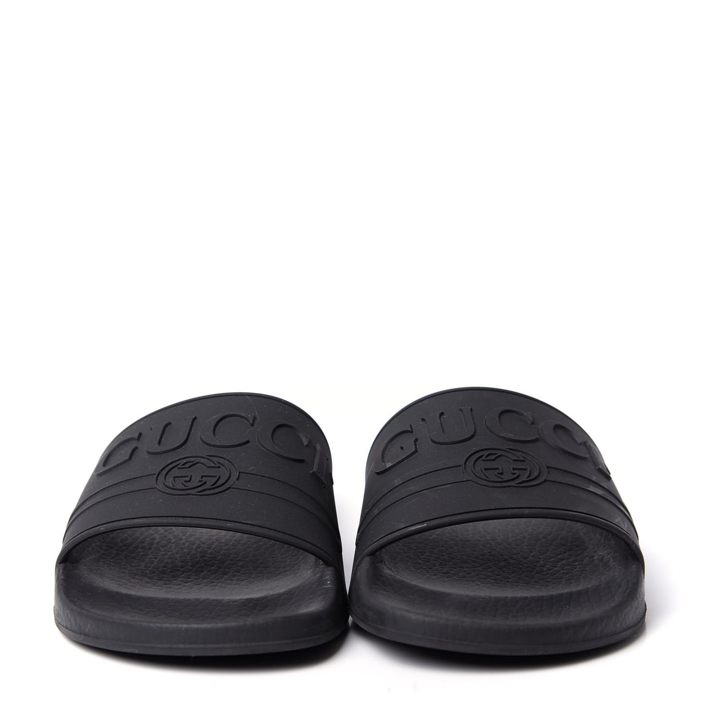 Rubber Womens Logo Slide Sandals 37 Black