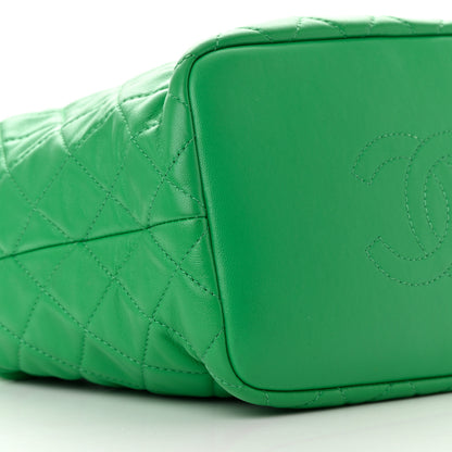 Chanel Lambskin Quilted Large Perfect Meeting Hobo Green 9 of 13