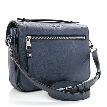 Louis Vuitton Metallic Empreinte Monogram Giant Pochette Metis Navy Nacre 3 of 7