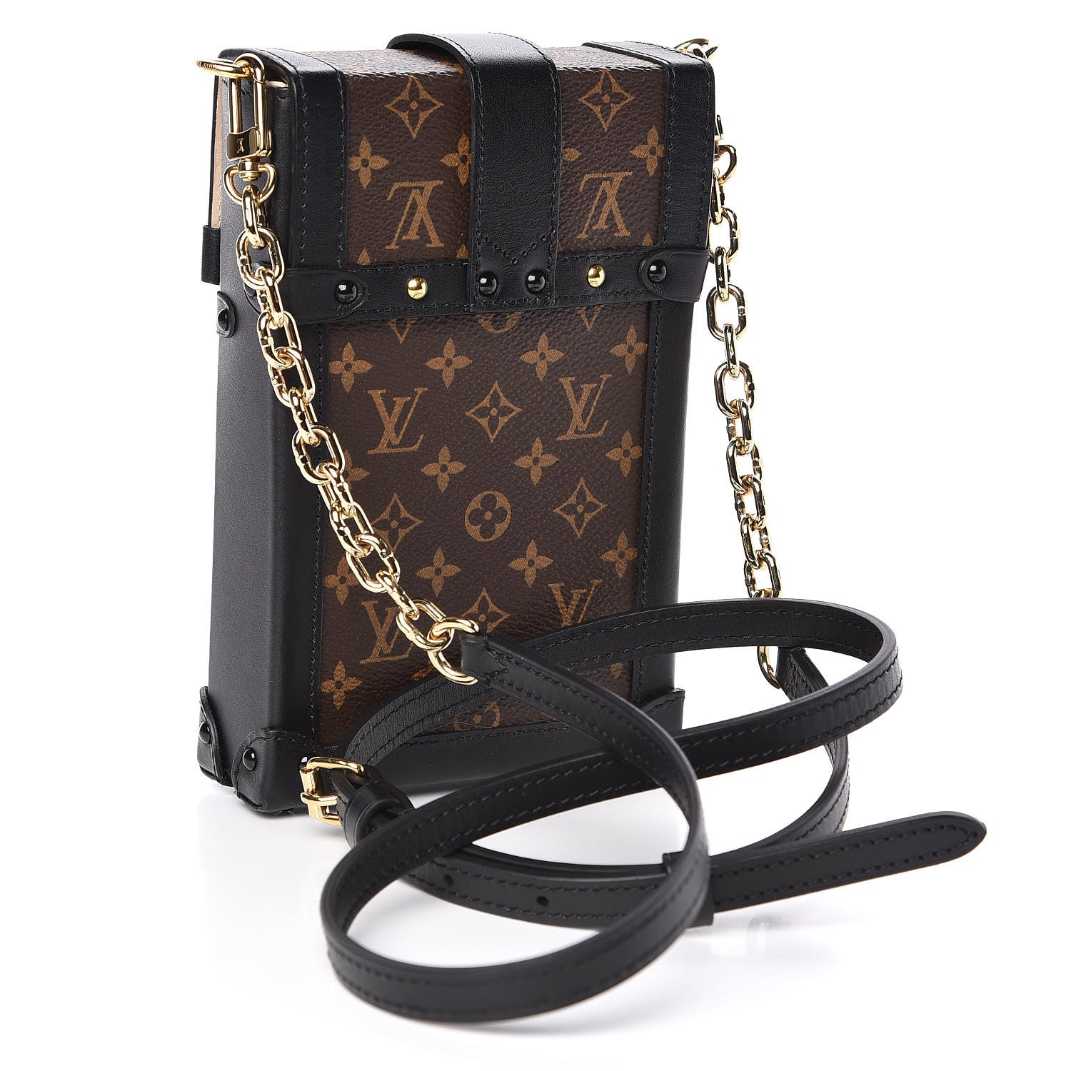 Louis Vuitton Monogram Pochette Trunk Verticale Black 3 of 9