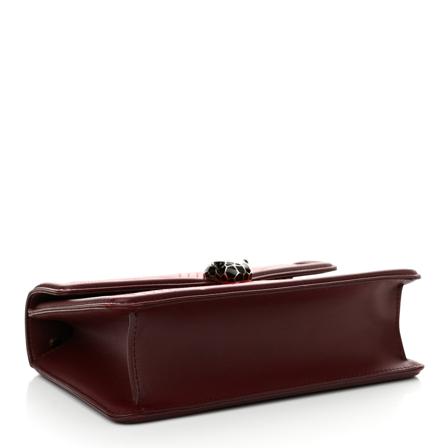 Bulgari Quilted Nappa Smooth Calfskin Serpenti Forever Diamond Blast Shoulder Bag Red Burgundy Pink 5 of 14