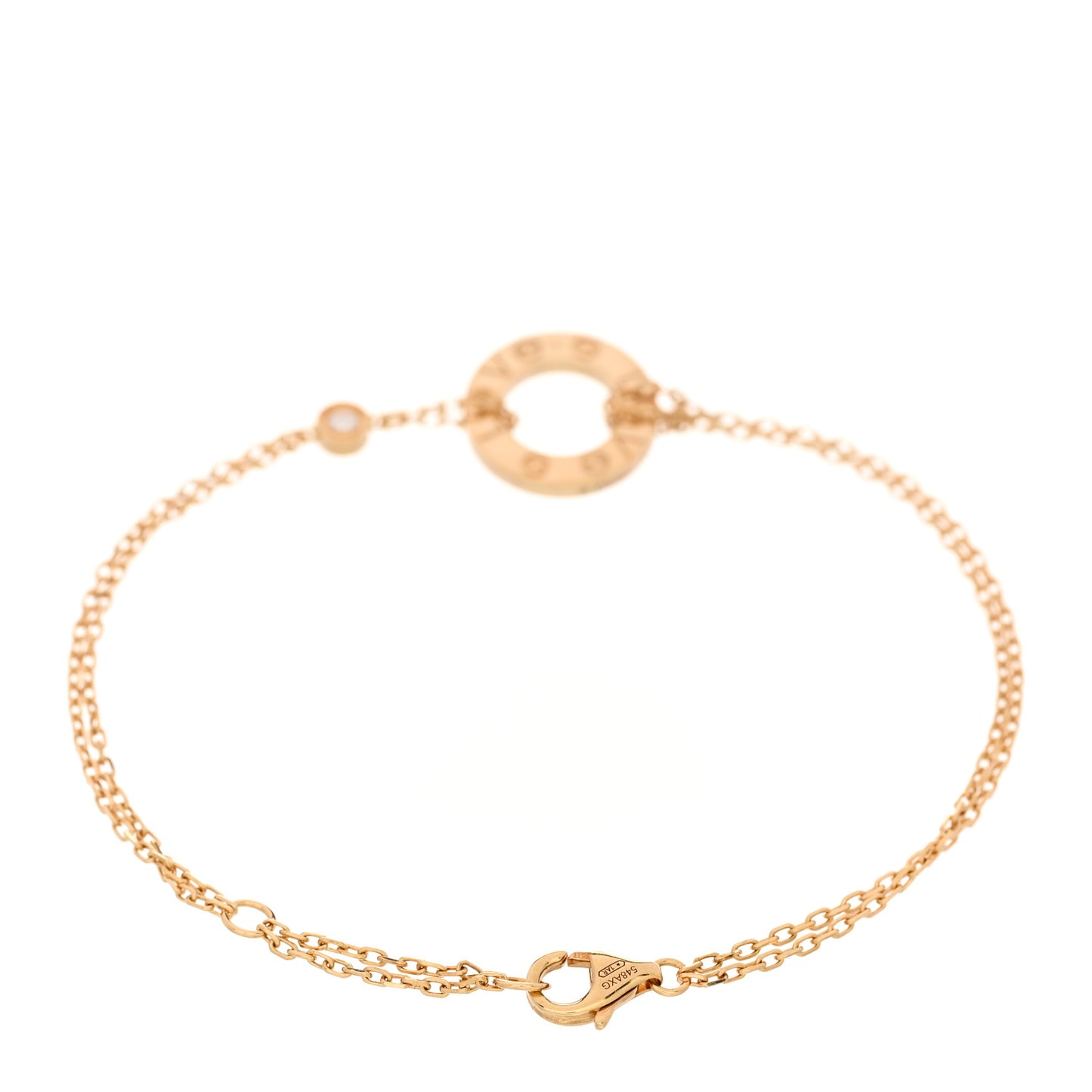 18K Yellow Gold Diamond LOVE Bracelet