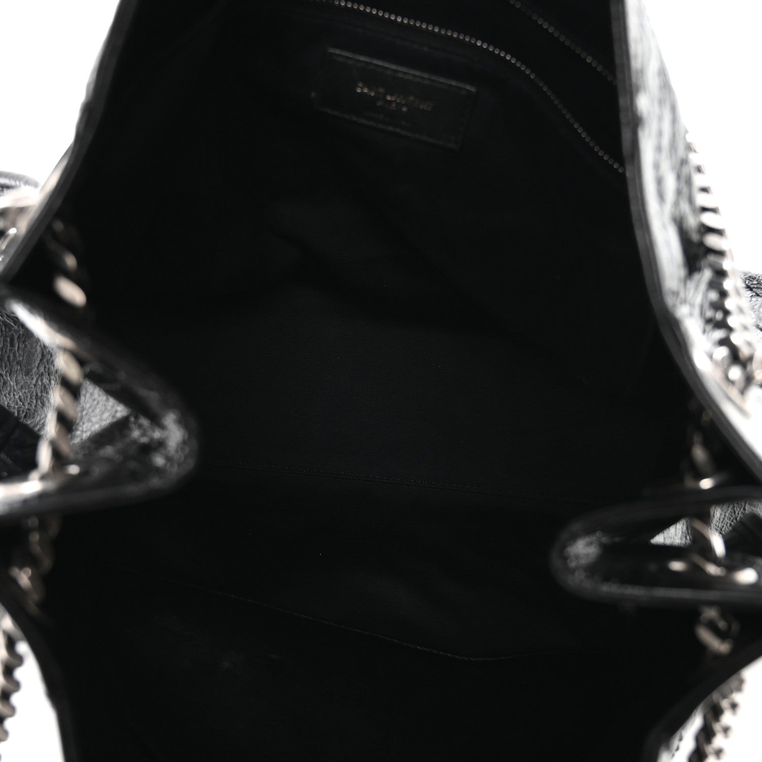 Saint Laurent Crinkled Calfskin Matelasse Monogram Medium Niki Shopper Tote Black 5 of 10