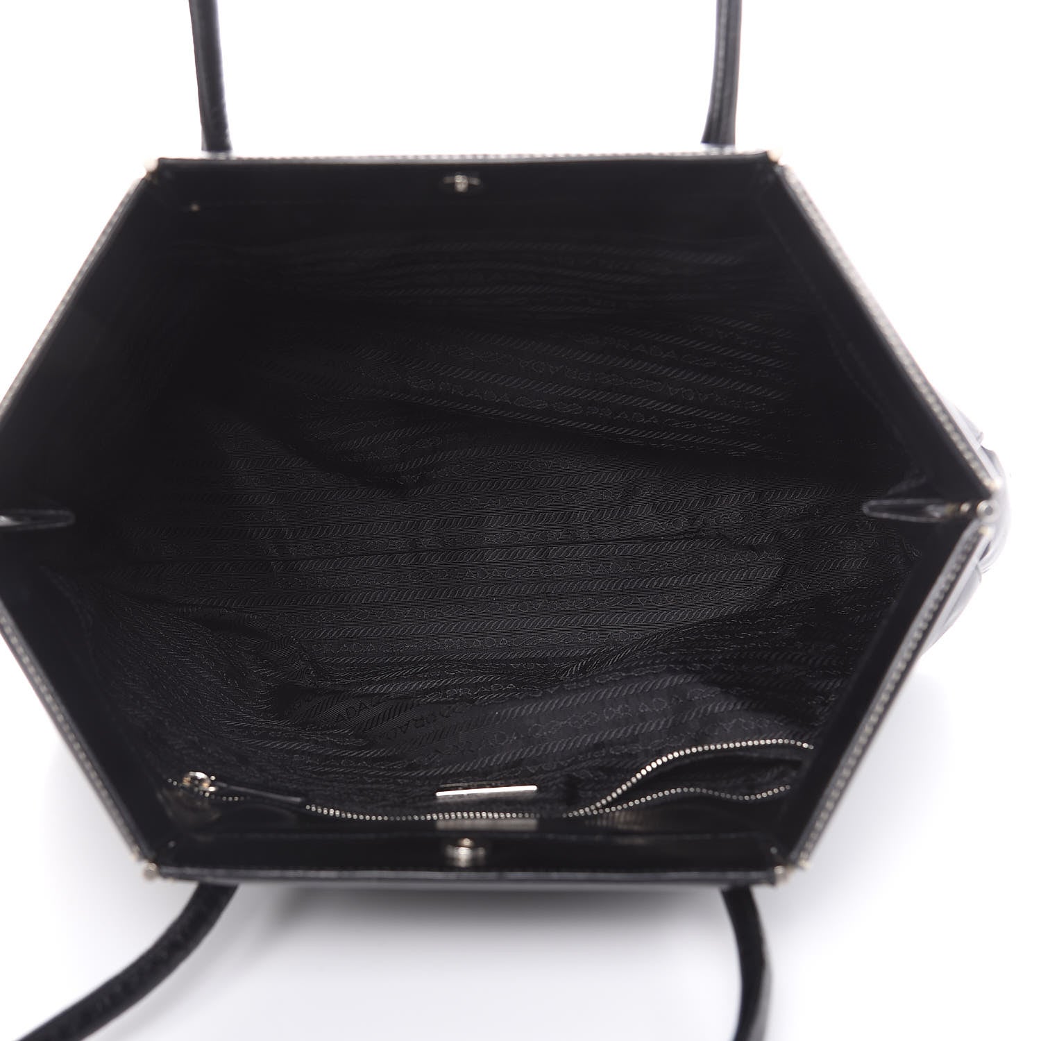 Prada Tessuto Nylon Soft Calf Tote Black 5 of 15