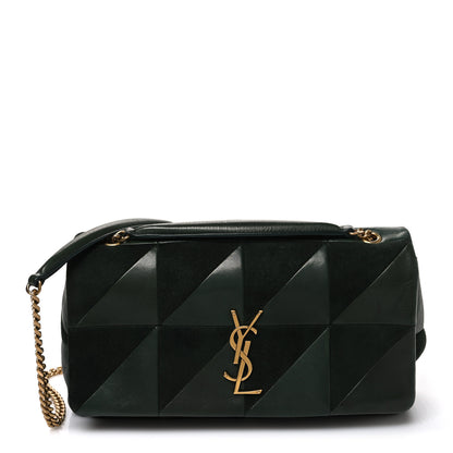 Saint Laurent Lambskin Suede Patchwork Monogram Medium Jamie Vert Fonce 1 of 10