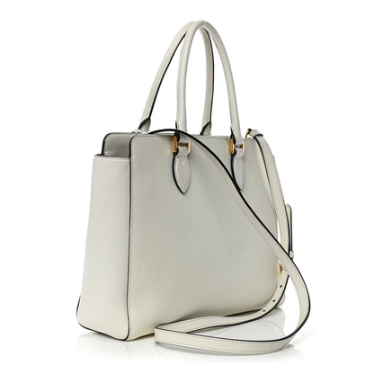 Prada Saffiano Soft Calfskin Zippered Tote White 3 of 12