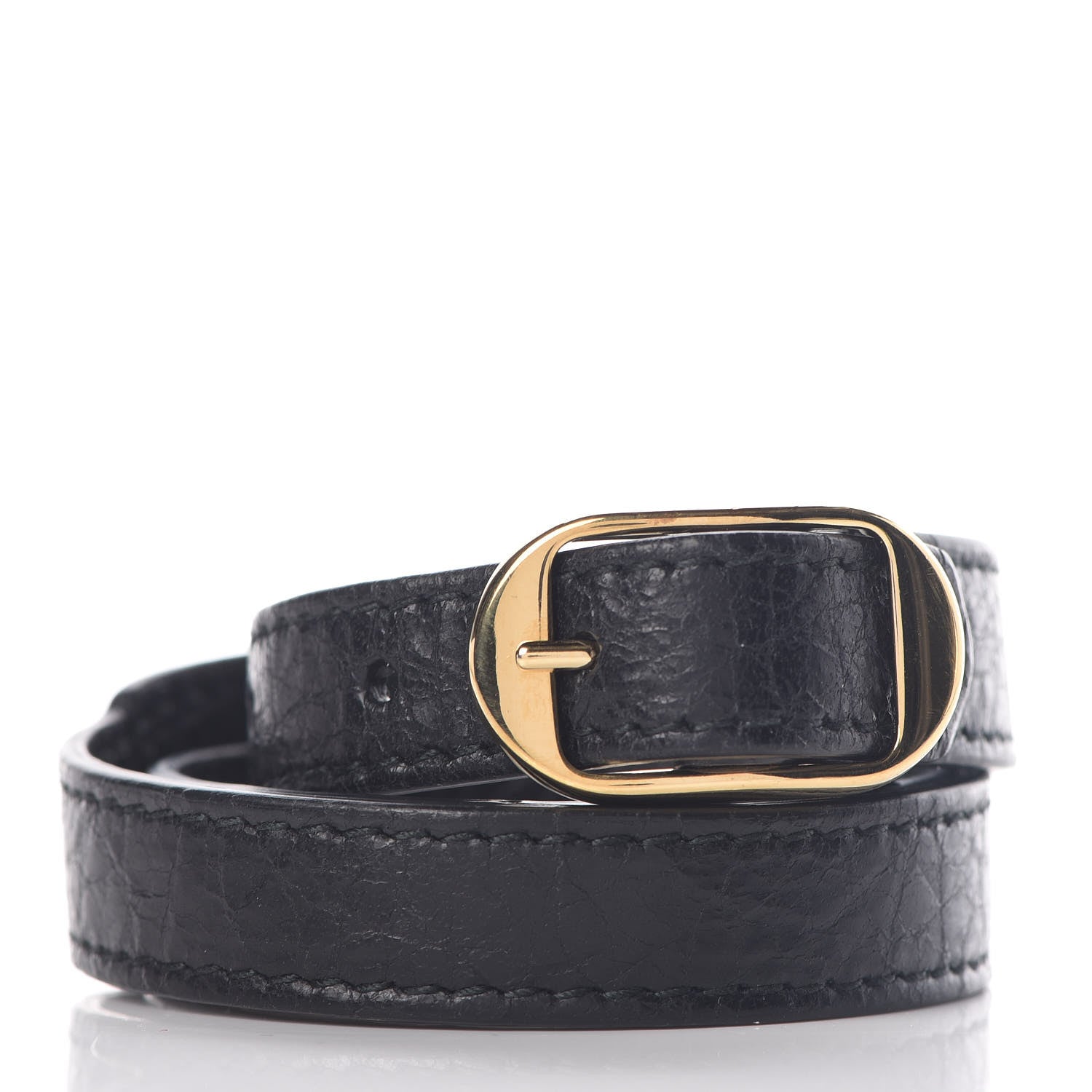 Balenciaga Agneau Arena Classic Hardware Triple Tour Bracelet S Black 3 of 6
