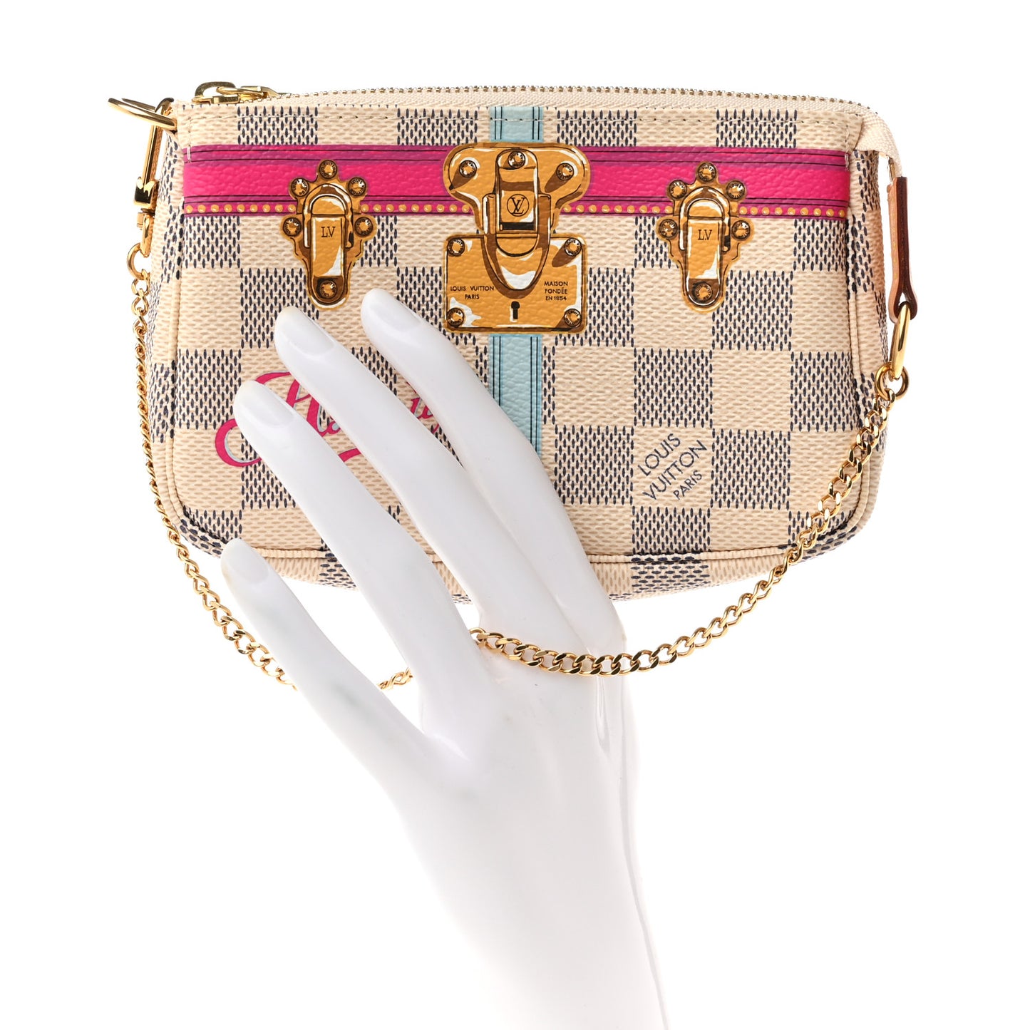 Damier Azur Summer Trunks Hawaii Mini Pochette Accessories