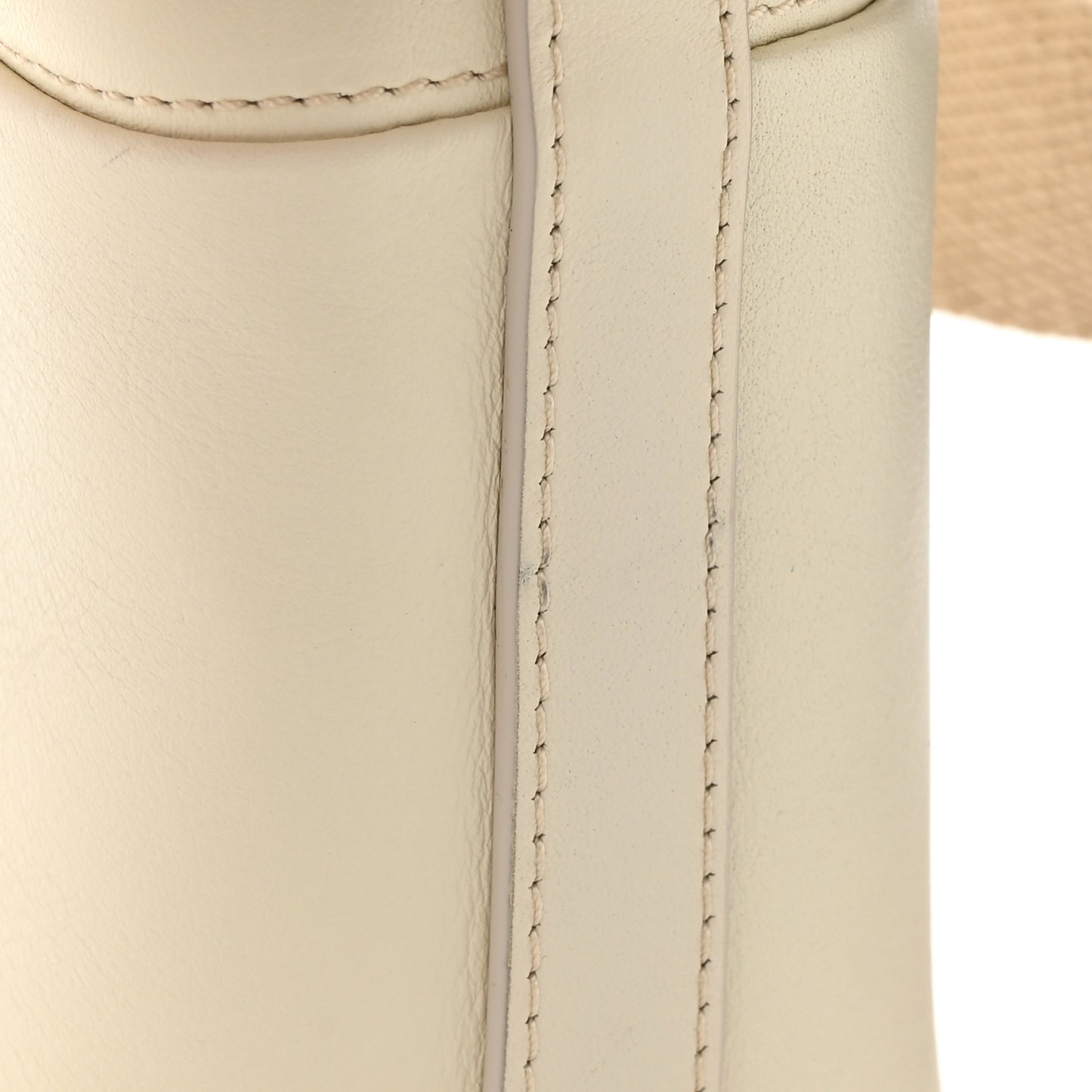 Smooth Calfskin Mini Roy Bucket Bag Natural White