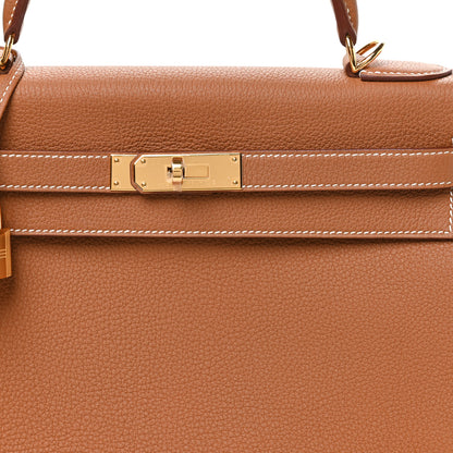 Hermes Togo Kelly Retourne 32 Gold 8 of 11