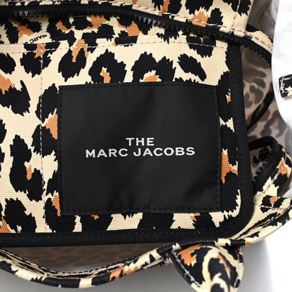 Marc Jacobs Cotton Canvas Leopard Print Medium The Traveler Tote Bag 6 of 9