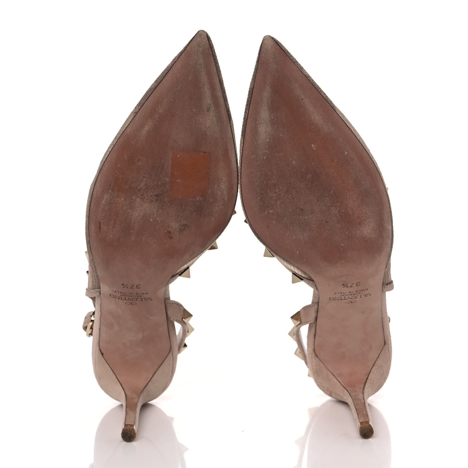 Valentino Garavani Mesh Point d'Esprit Rockstud Half D'Orsay Slingback 85mm Pumps 37.5 Rose Cannelle 5 of 8
