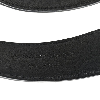 Saint Laurent Goatskin Monogram Cassandre Square Buckle Belt 70 28 Black 4 of 5