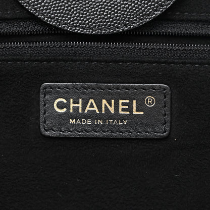 Chanel Caviar Medium Studded Deauville Tote Black 6 of 15