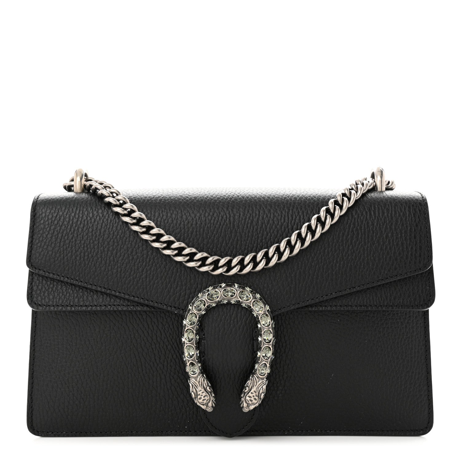 Gucci Pebbled Calfskin Small Dionysus Shoulder Bag Black 1 of 11