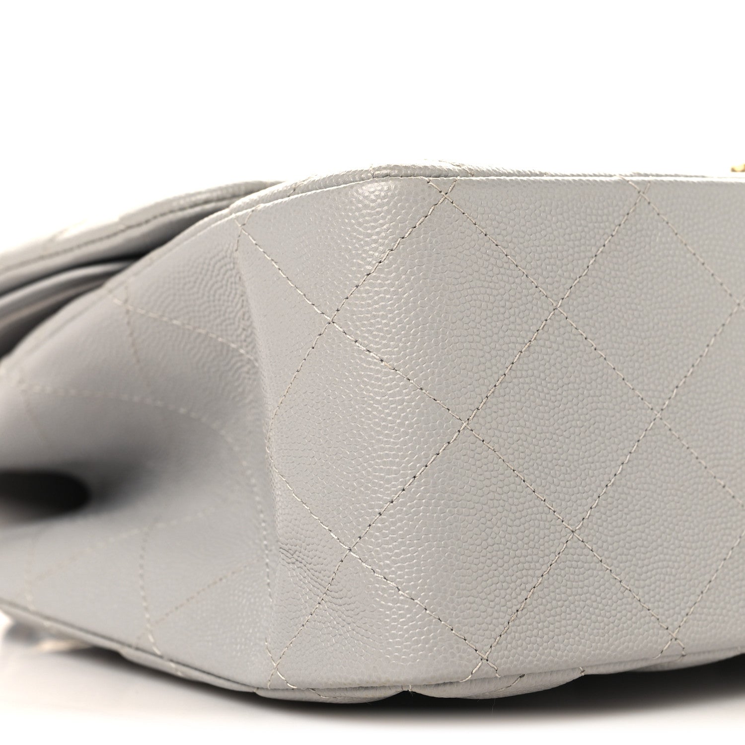 Chanel Caviar Quilted Jumbo Double Flap Grey 9 of 10