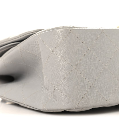 Chanel Caviar Quilted Jumbo Double Flap Grey 9 of 10