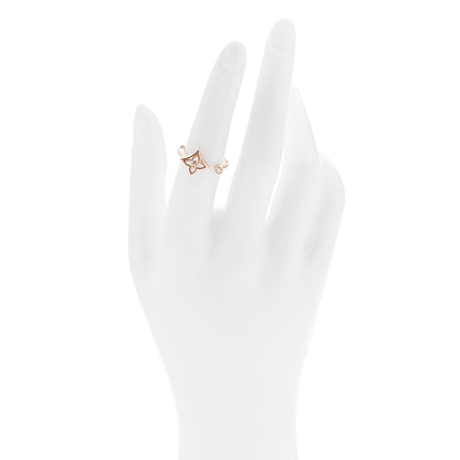 Louis Vuitton 18K Pink Gold Diamond Mother of Pearl Mini Color Blossom Star Ring 52 6 2 of 6