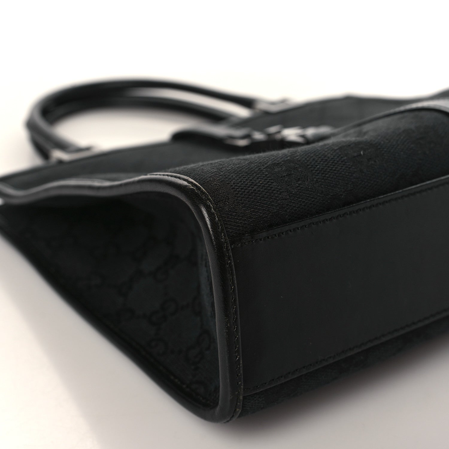 Gucci Monogram Bardot Bag Black 7 of 8