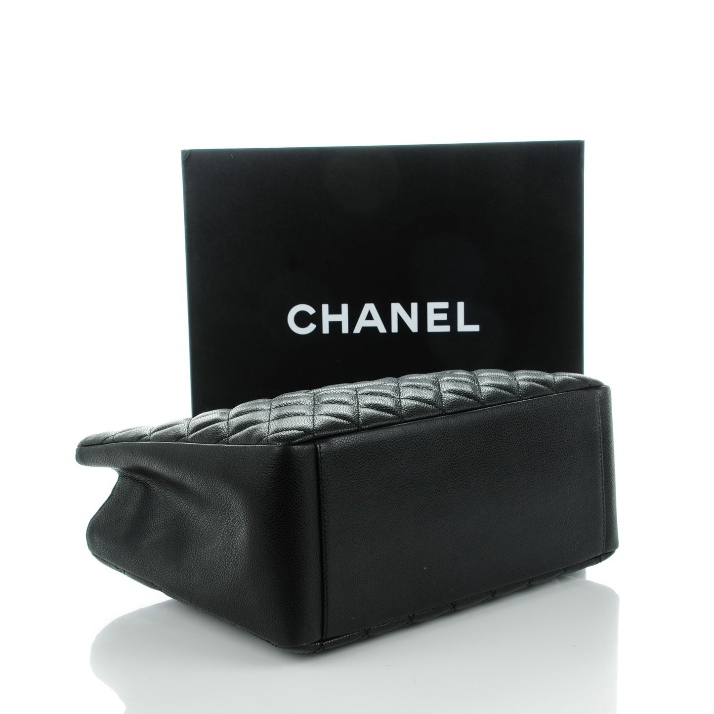 Caviar Quilted Grand Shopping Tote GST Black