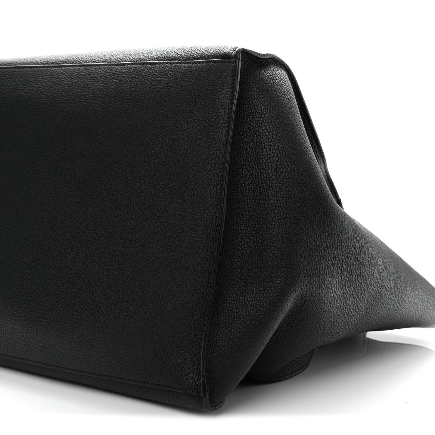 Supple Grained Calfskin Medium Big Bag Black