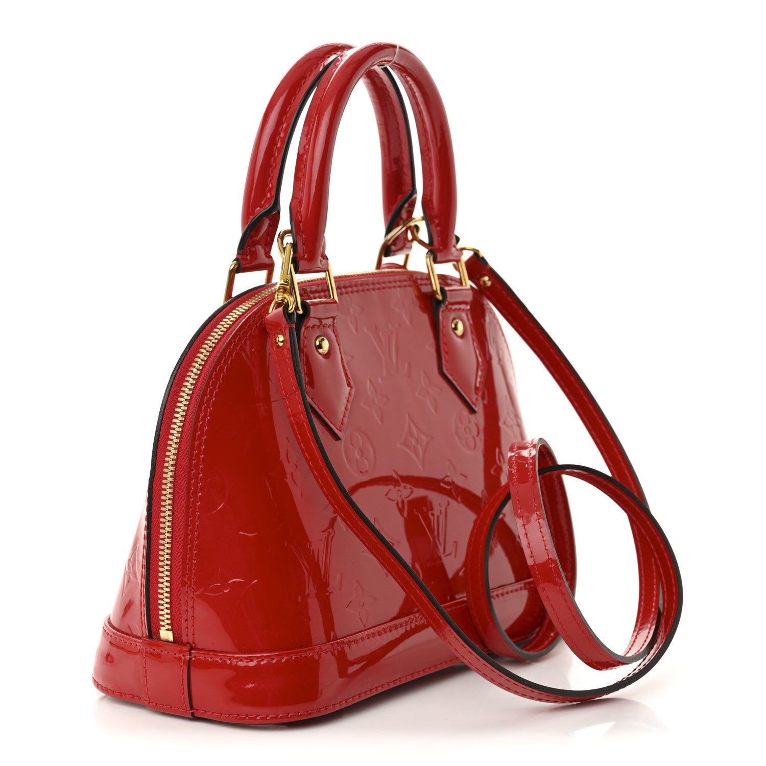 Louis Vuitton Vernis Alma BB Cherry 3 of 11