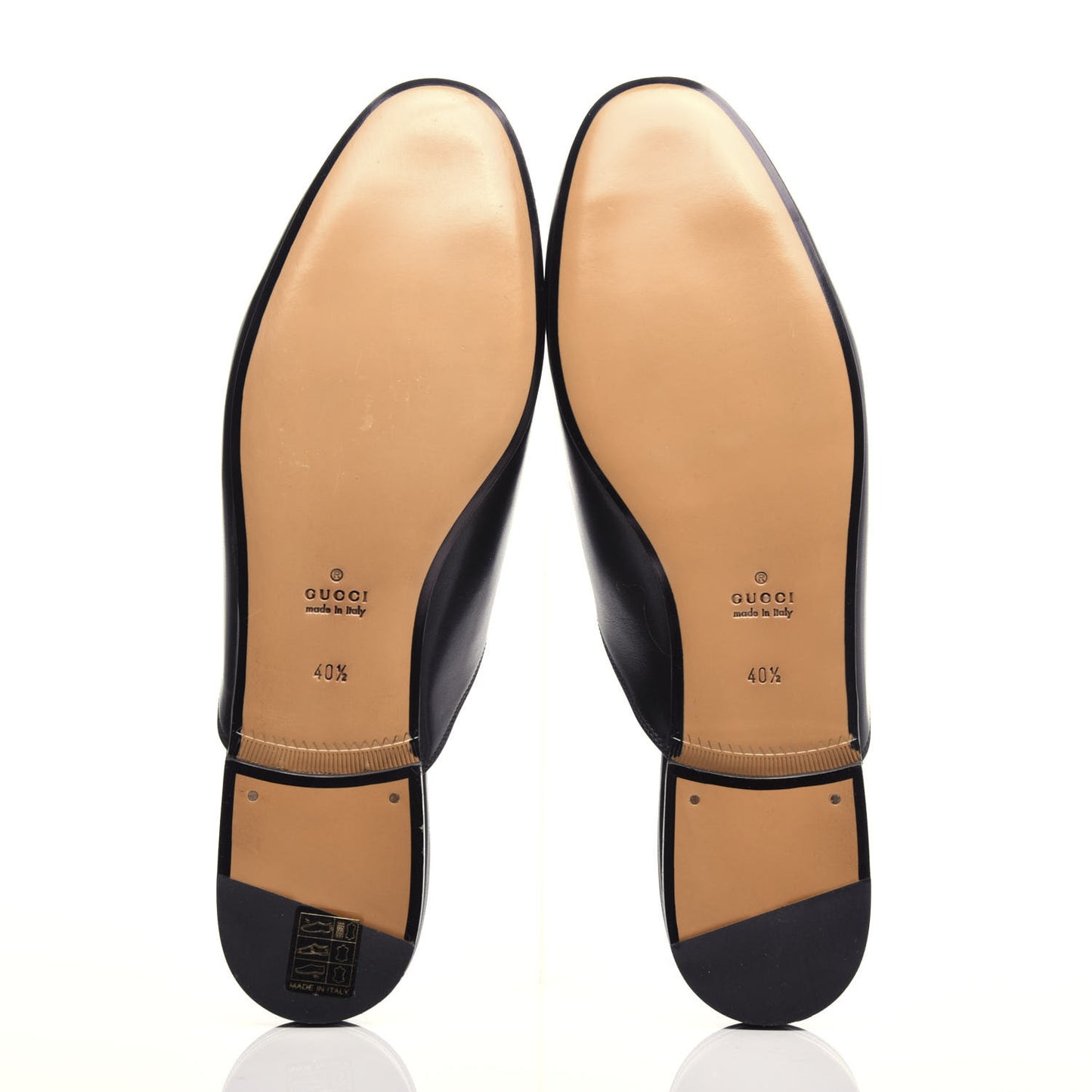 Calfskin Flower Embroidered Princetown Slippers 40.5 Black