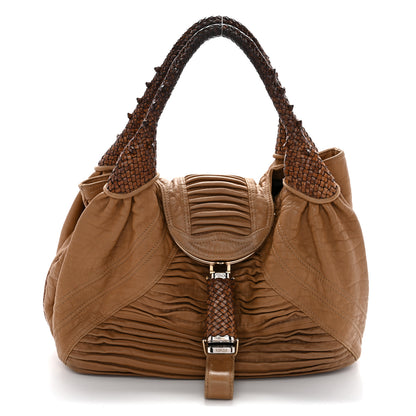 Fendi Nappa Pleated Nuvolata Spy Bone 1 of 14