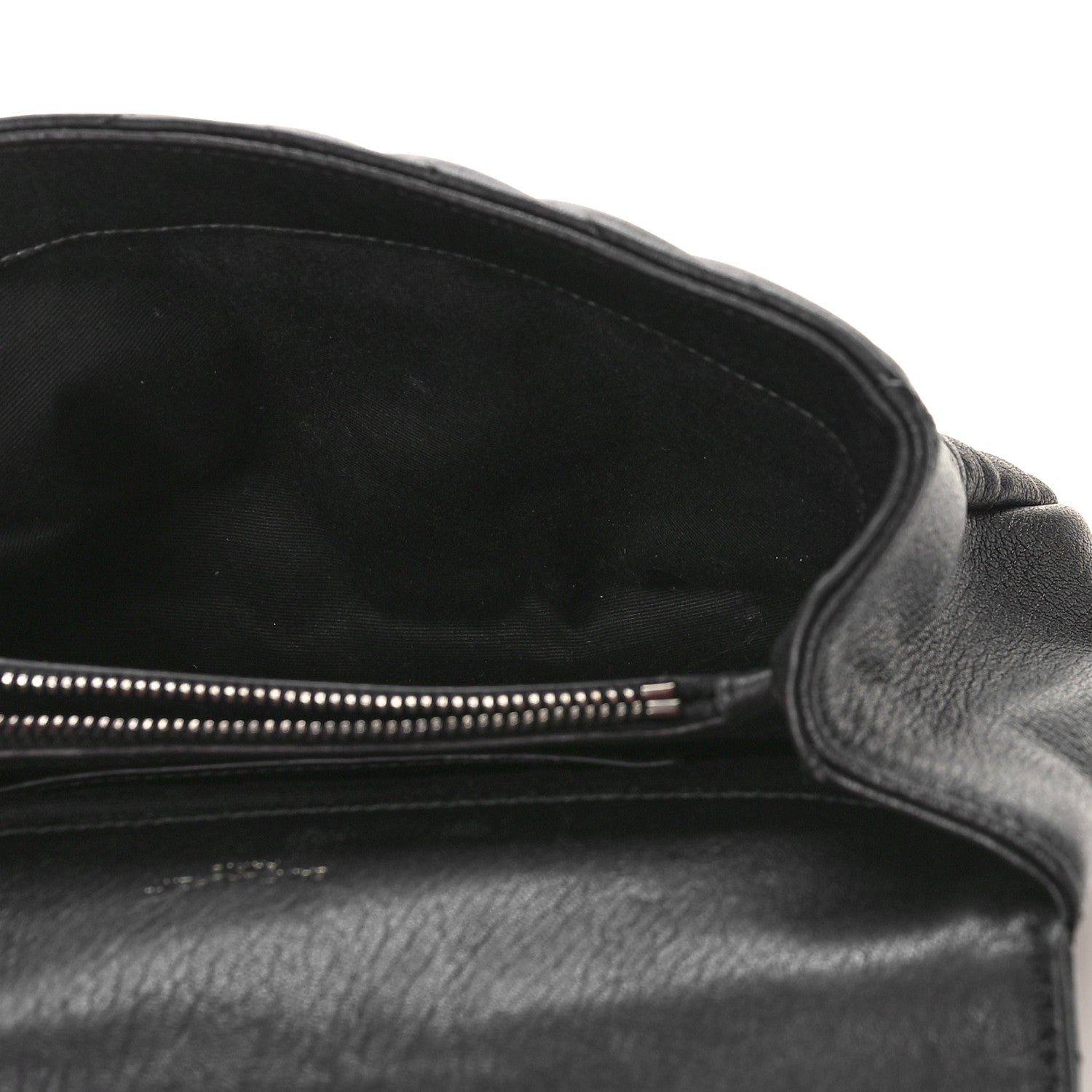 Saint Laurent Sheepskin Matelasse Chevron Monogram Medium College Bag Black 5 of 11