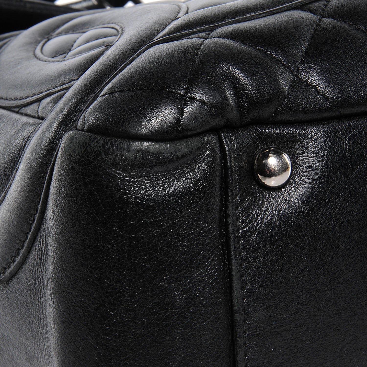 Chanel Calfskin Quilted Large Cambon Flap Black 6 of 9