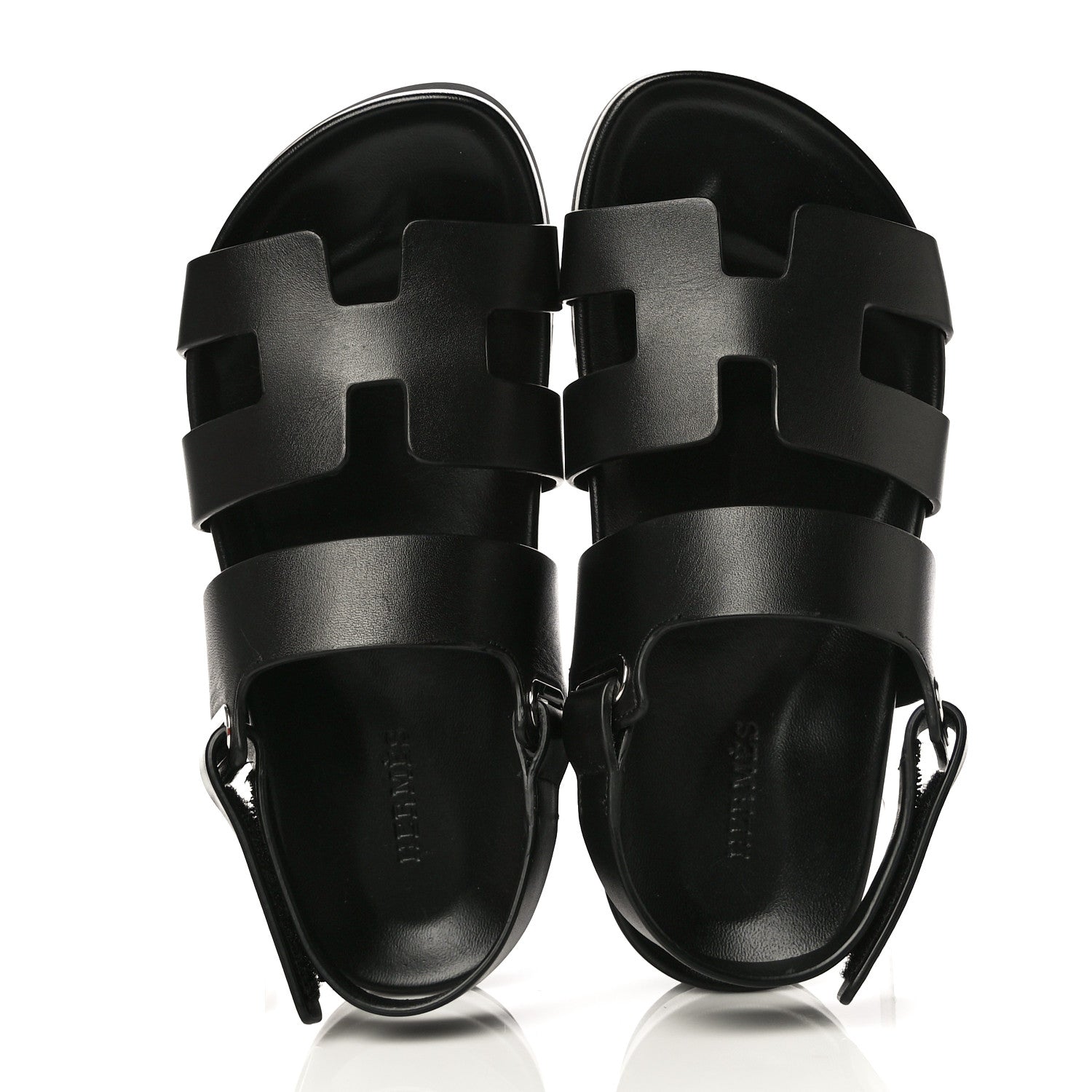 Hermes Calfskin Womens Takara Sandals 35 Black 7 of 10
