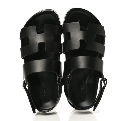 Hermes Calfskin Womens Takara Sandals 35 Black 7 of 10