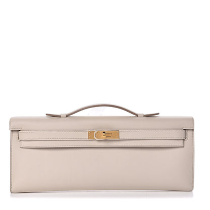 Hermes Swift Kelly Cut Clutch Pochette Beton 1 of 24